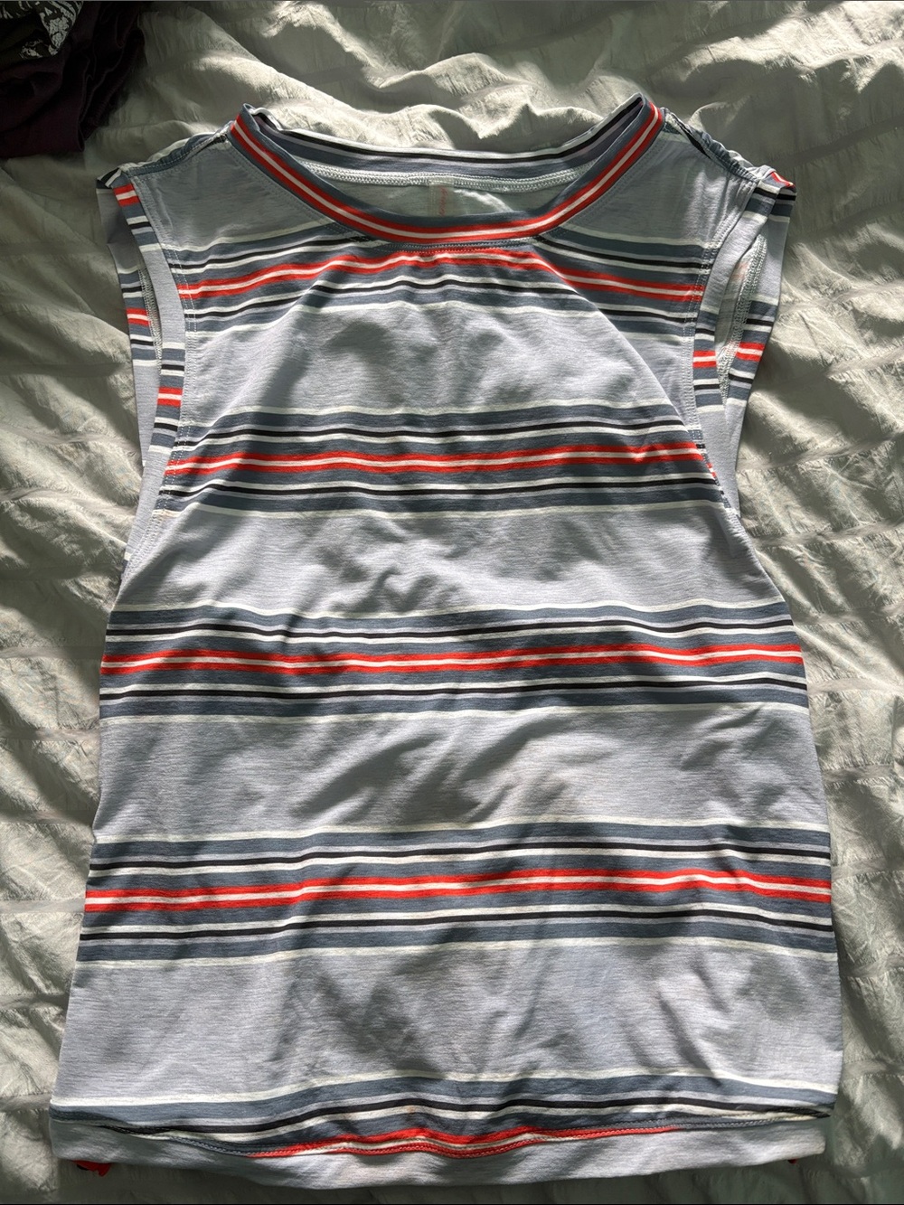 FP Movement by Free People Striped Muscle Tee in Light Blue, Red, Navy